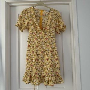 WAYF Yellow Cocktail Dress
